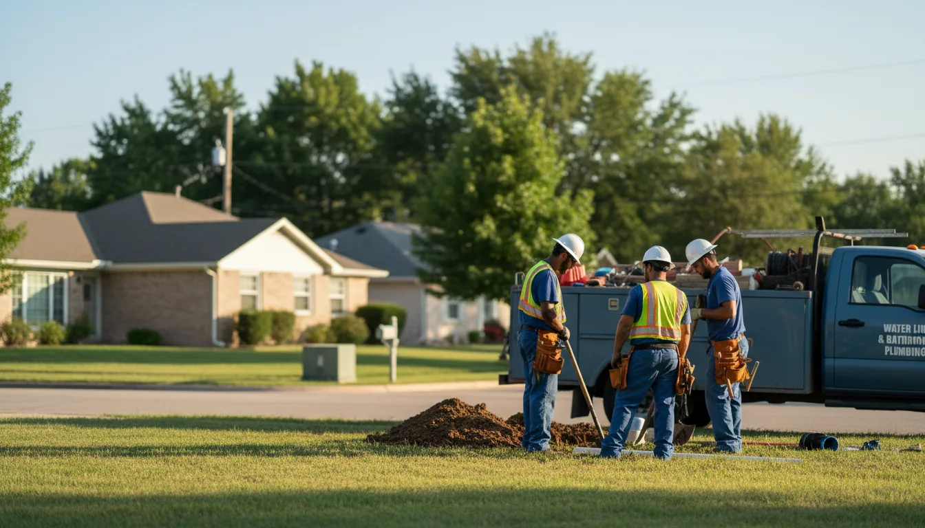 Residential water line and bathroom plumbing service in Johnston, RI